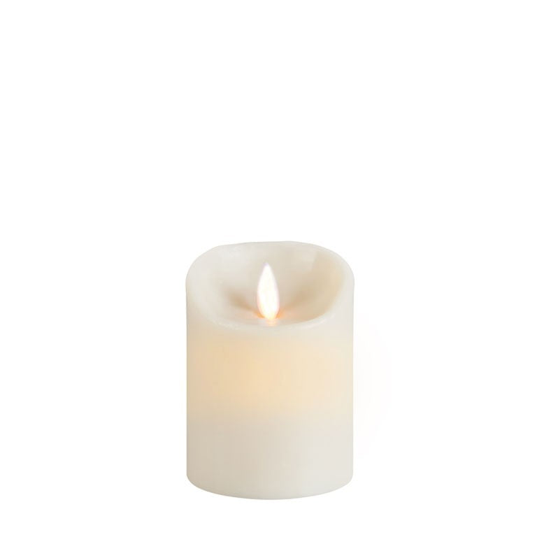 Sompex Flame ELFENBEIN 8x10cm LED-Echtwachs Kerze Classic Fernbedienbar