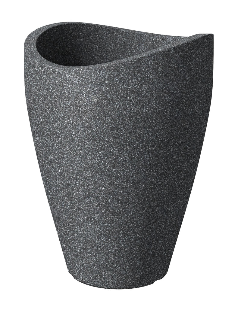 Scheurich Pflanzkübel Wave Globe High 254 Schwarz-Granit