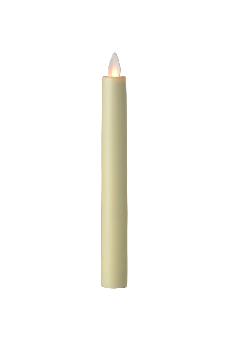 Sompex Flame Stabkerze elfenbein 2,5x23cm LED Echtwachs Kerze Fernbedienbar
