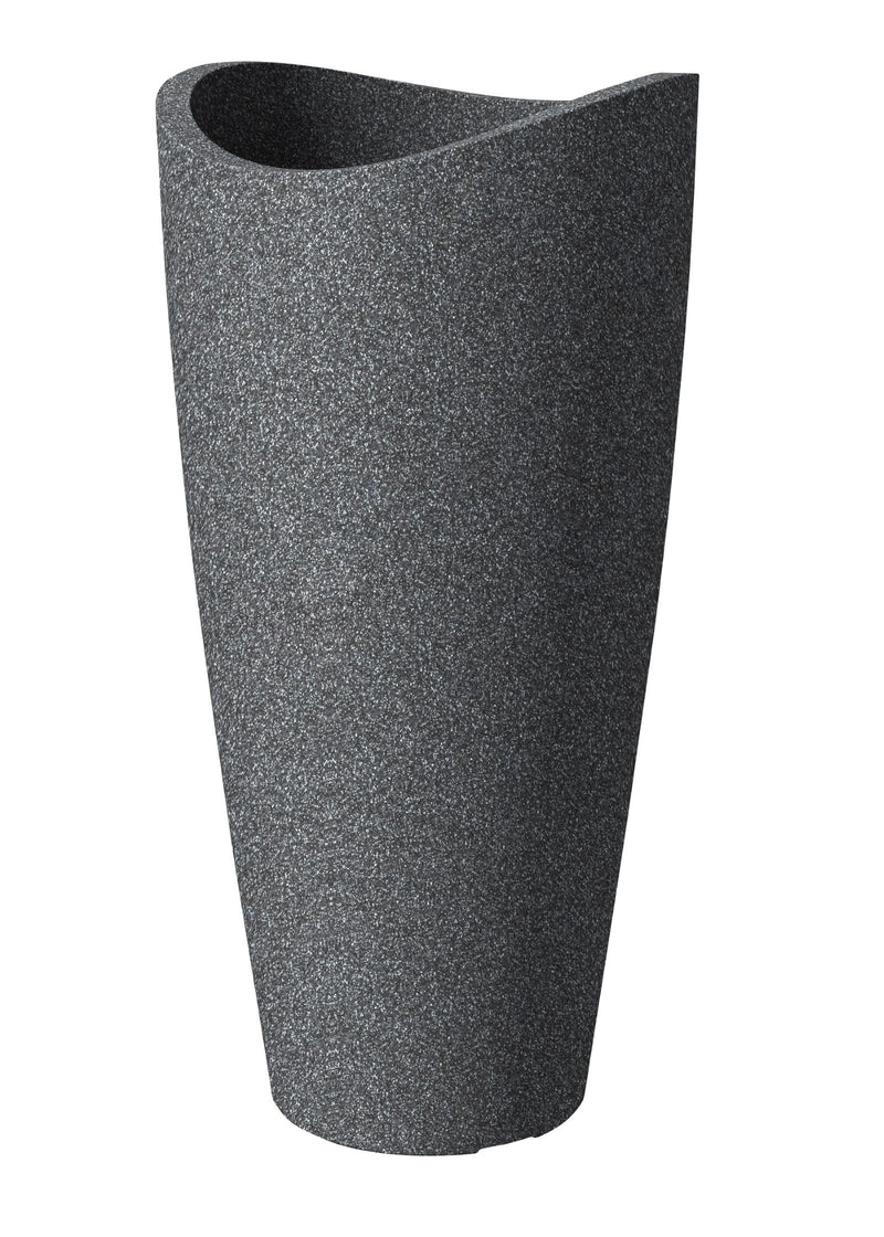 Scheurich Pflanzgefäß 254 " Wave Globe High Slim " Schwarz - Granit