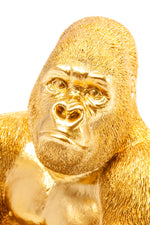 Deko Figur Monkey Gorilla Side Medium Gold