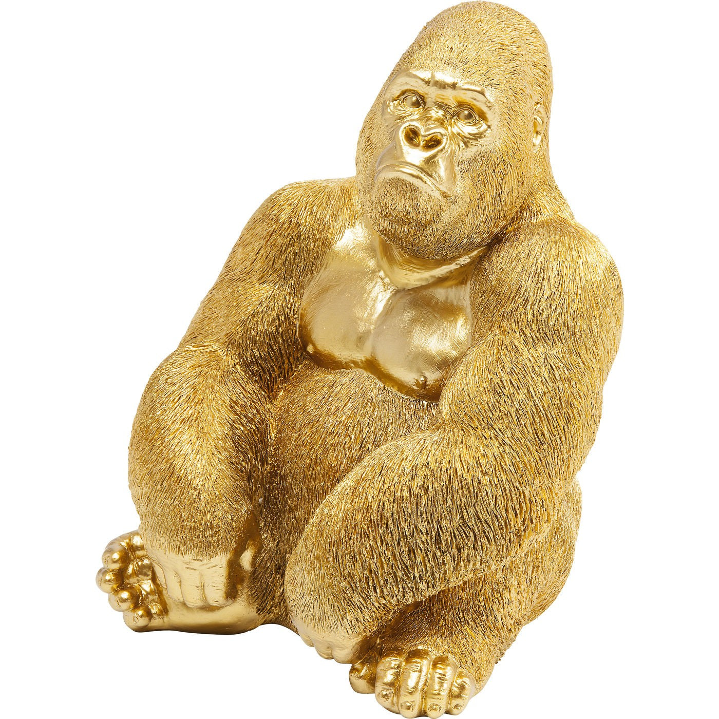 Deko Figur Monkey Gorilla Side Medium Gold – AGÁTA Home