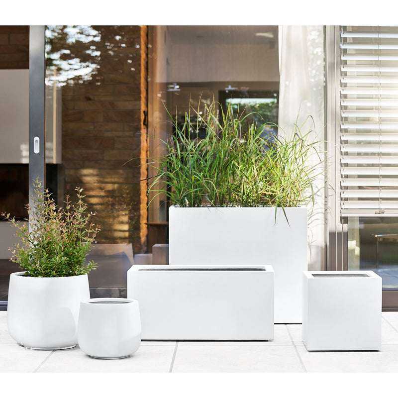 esteras-Pflanzenkübel Highline "Diemen" White Mat