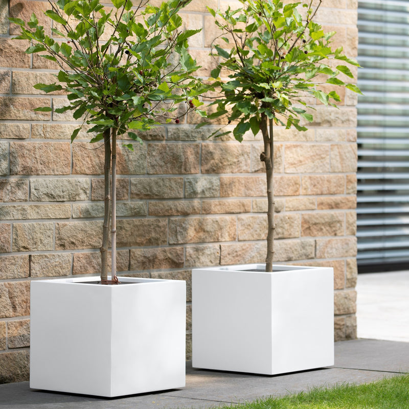 esteras-Pflanzenkübel Highline "Breda" White Mat