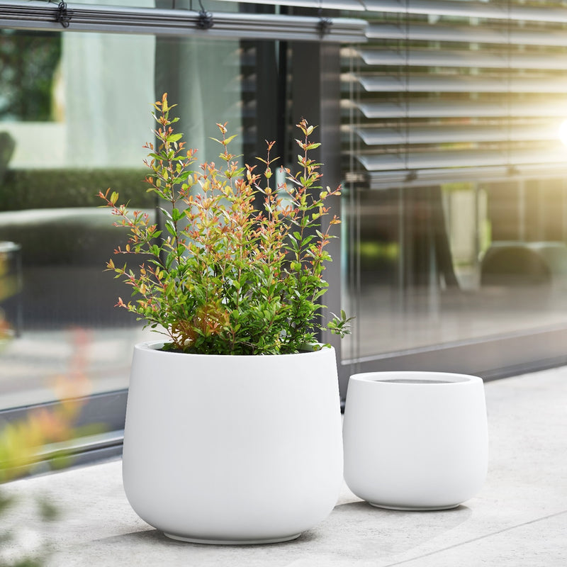 esteras-Pflanzenkübel Highline "LEUDAL" White Mat