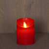Kerze LED rot wachs rustikal bewegliche Flamme