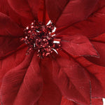Poinsettia Weihnachtstern mit Klipp 24x7cm rot