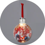 Weihnachtskugel Fotokugel DIY 8cm LED