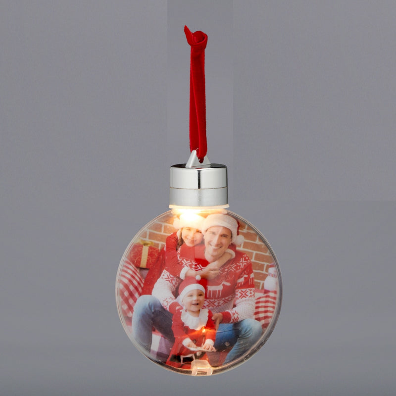 Weihnachtskugel Fotokugel DIY 8cm LED