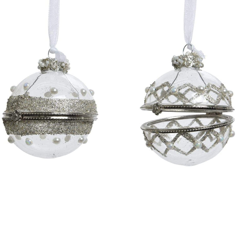 2er Set Glaskugel klappbar 6cm zum Befüllen