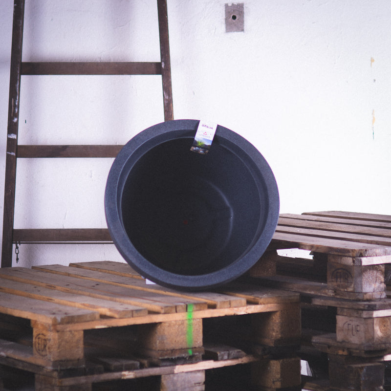 Scheurich Pflanzkübel WAVE 250  SCHWARZ GRANIT