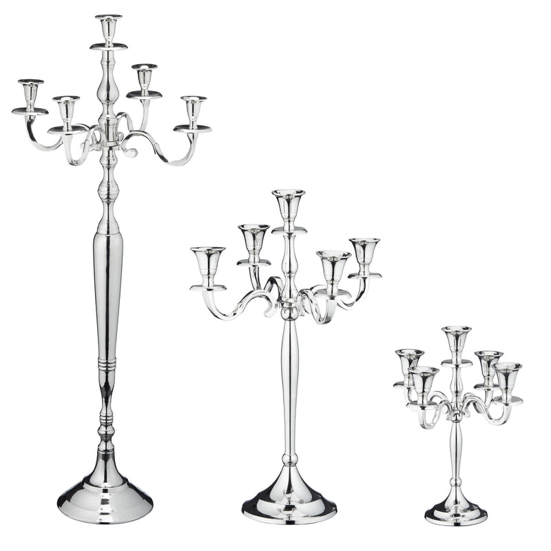 Kerzenleuchter 5 Arm silber