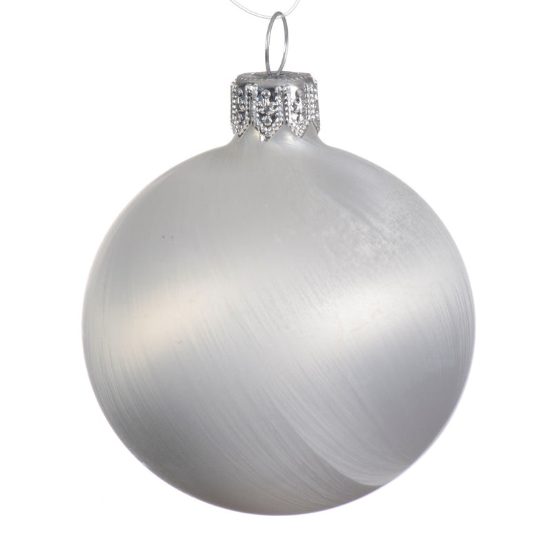 Weihnachtskugeln Weiß Eislack Glas