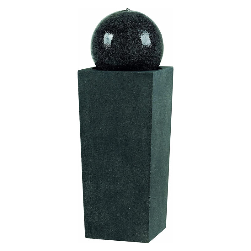 esteras - Brunnen LED naturelite * Preto * Black Stone Säule mit Kugel