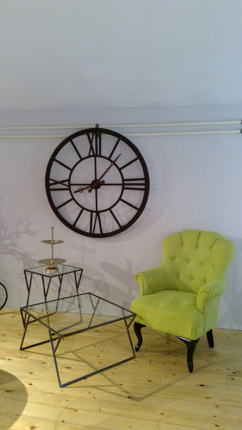 Glas Tisch Industrial Look (B)