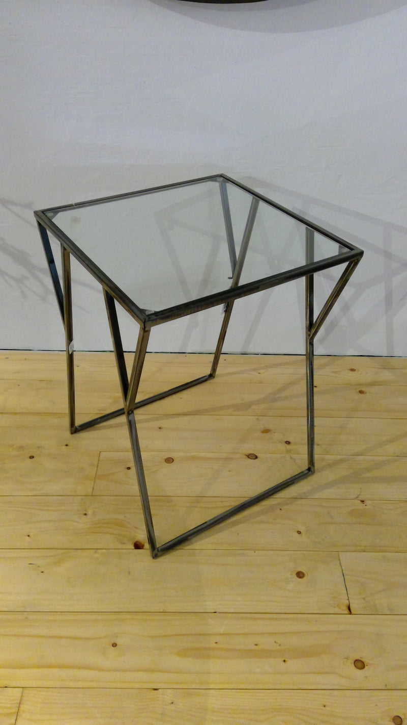 Glas Tisch Industrial Look (B)