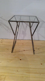 Glas Tisch Industrial Look (B)