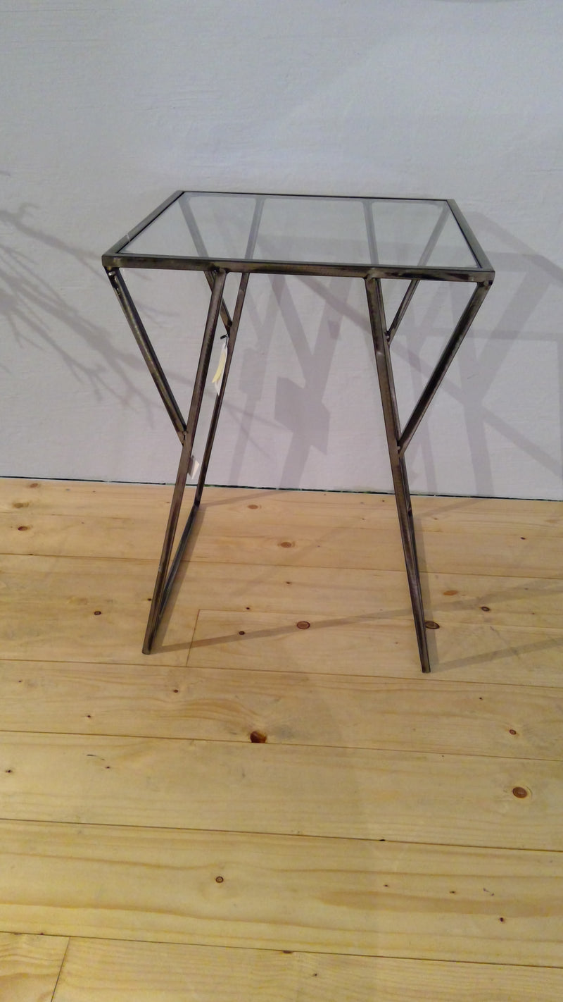 Glas Tisch Industrial Look (B)