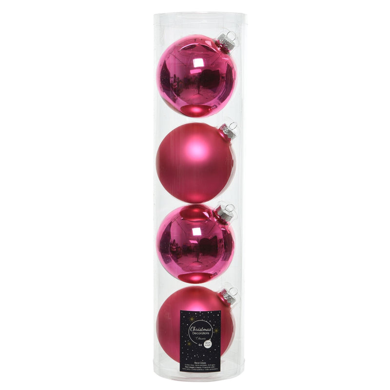4 Stück glas Weihnachtskugeln D10 cm Variation