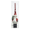 Weihnachtsbaumspitze aus Glas 28cm mit spitzer Mütze Rot