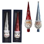 Weihnachtsbaumspitze aus Glas 31cm " Santa / Schneemann "