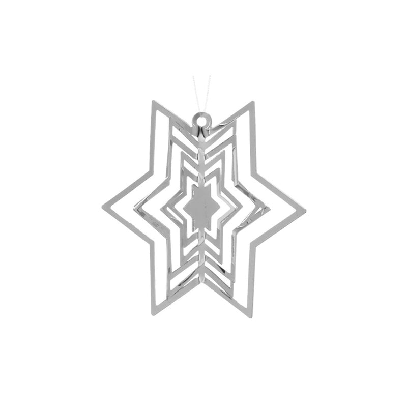 Christbaumschmuck 3D SILBER Variation