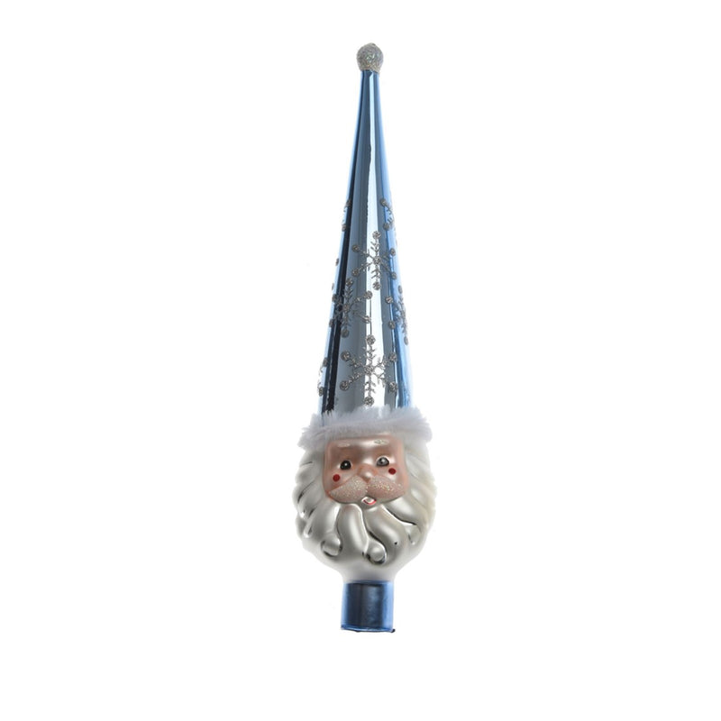 Weihnachtsbaumspitze aus Glas 31cm " Santa / Schneemann "