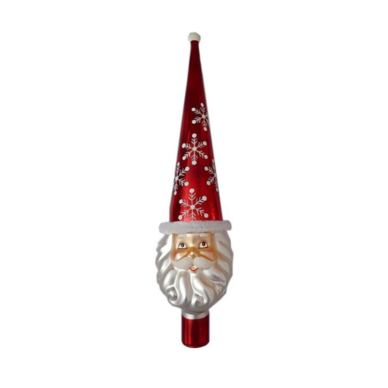 Weihnachtsbaumspitze aus Glas 31cm " Santa / Schneemann "