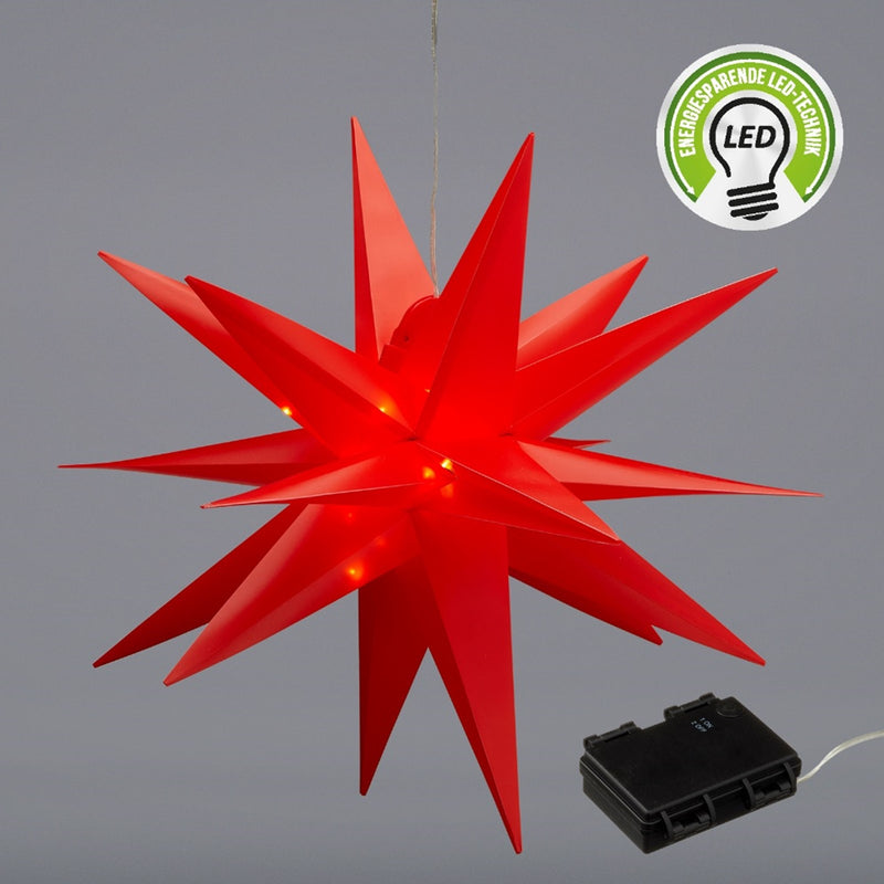 LED Stern, faltbar, rot, OUTDOOR, klein, ca. 35cm